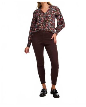 Fdj Pull-On Slim Ankle Pants - Red