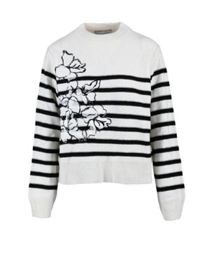 ERMANNO FIRENZE Sequin-Embellished Cropped Sweater - White