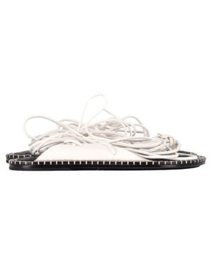 Ann Demeulemeester Self-Tie Flat Sandals - White