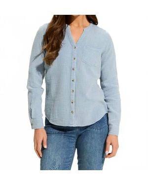 Fdj Button Long Sleeve Shirt - Blue