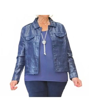 Lulu-B Linen Travel Jacket - Blue
