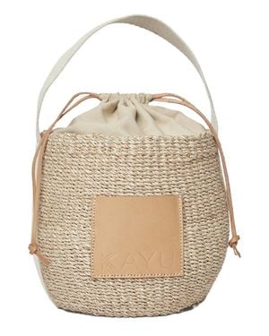 Kayu Mila Straw Bucket Bag - Natural