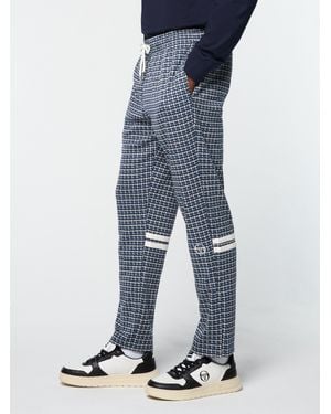 Sergio Tacchini Dallas Houndstooth Track Pant - Blue