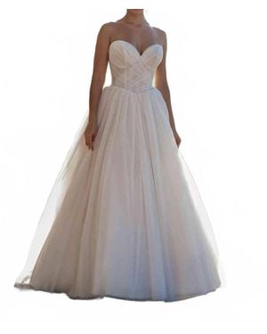 Allure Bridals Strapless Wedding Gown - Gray