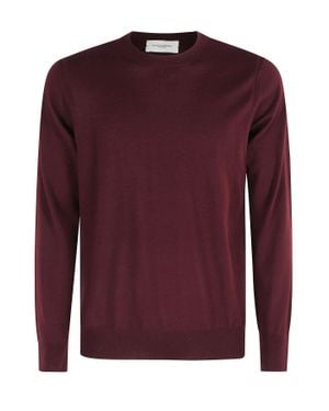 Paolo Pecora Amethyst Extra-Fine Merino Wool Crewneck Sweater - Purple