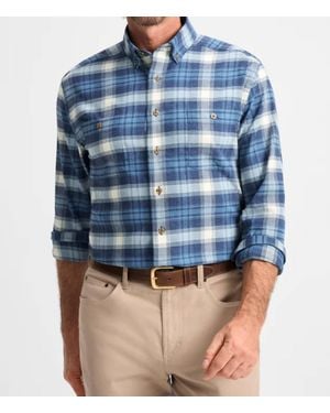 Genteal Patterson Performance Flannel Shirt - Blue