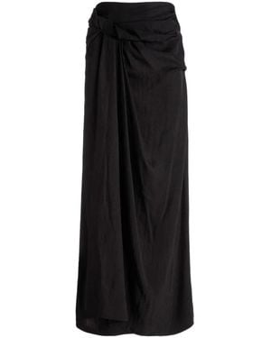 Bally Asymmetric Ruffled Skirt - Black