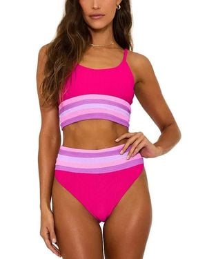 Beach Riot Millie Bikini Bottom Stretch High-Waisted Kfc300 - Pink