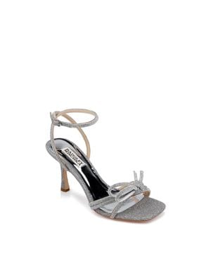 Badgley Mischka Effie Sandals Ankle Strap Heel Zogg3811 - Metallic