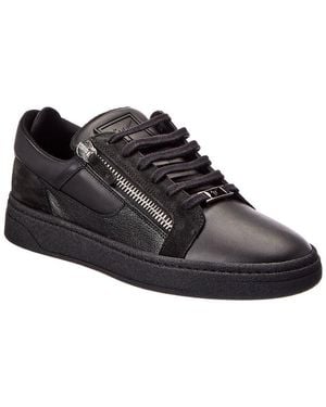 Giuseppe Zanotti Gz/94 Leather & Suede Sneaker - Black