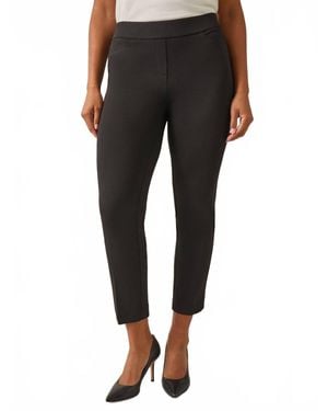 Kasper Pull-On Straight Leg Pants - Black