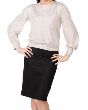KMW Puff Sleeve Top - White