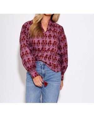 Ivy Jane Multi Stitched Top - Red
