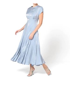 Baruni Aimee Foiled-Finish Midi Dress - Blue