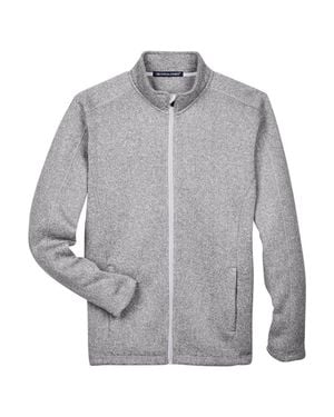 Devon & Jones Bristol Full-Zip Sweater Fleece Jacket - Gray