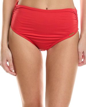 Vince Camuto Convertible High Waist Swim Bottom - Red