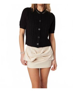 John + Jenn Maxwell Short Sleeve Sweater - Black