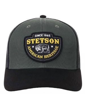Stetson American Heritage Patch Snapback Six Panel Cap - Gray