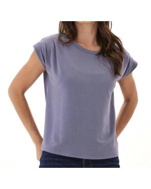 Threads For Thought Luciana Modal Terry Pleated Tee - Purple