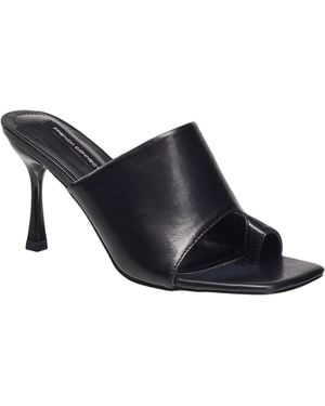 French Connection Toe Loop Vegan Leather Mules - Blue