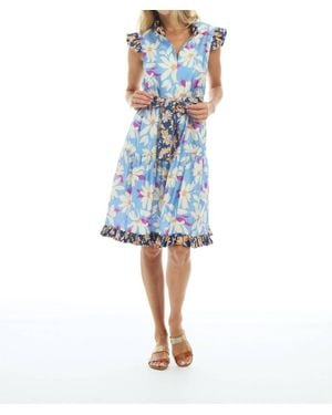 Patty Kim Megan Mini Dress - Blue