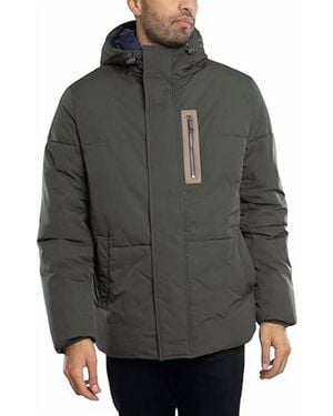 Ted Baker Kinmont Short Hooded Puffer Jacket - Gray