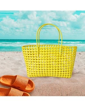 Fashnzfab Jelly Tube Tote Bag Shoulder Bag - Yellow
