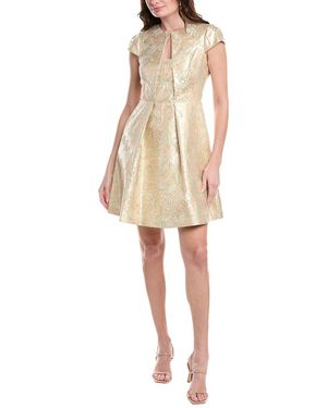 Vince Camuto Jacquard A-Line Dress - Natural