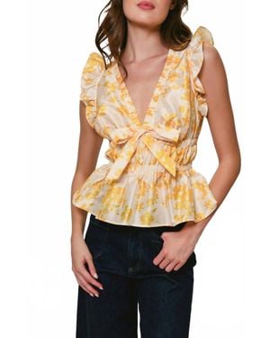 Hutch Tazz Flutter Sleeve Top - Black