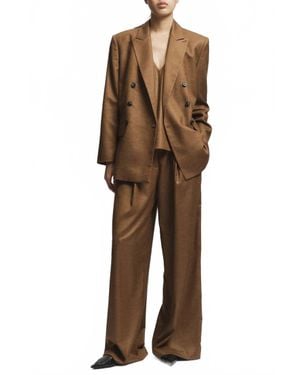 Saint Art Sullivan Double-Breasted Blazer - Brown