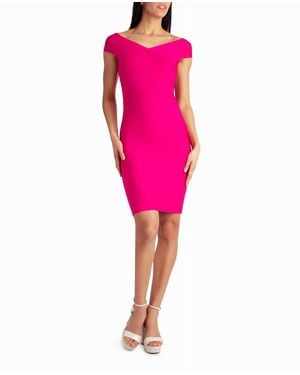 Nicole Miller Alexandra Off-The-Shoulder Dress - Pink