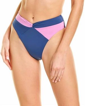 L*Space Color Block Nancy Bikini Bottom - Blue