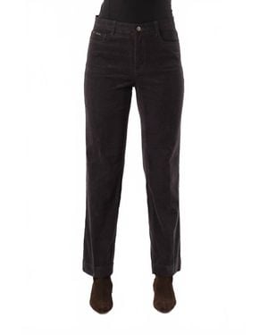 Lisette Charlene Corduroy Straight Leg Pants - Black