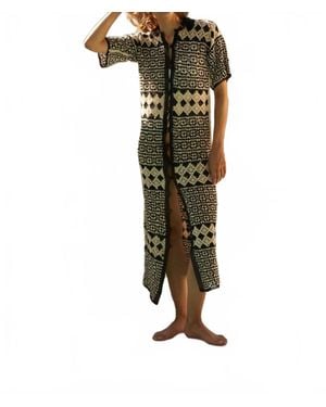 Carolina K Crochet Shirt Dress - Green