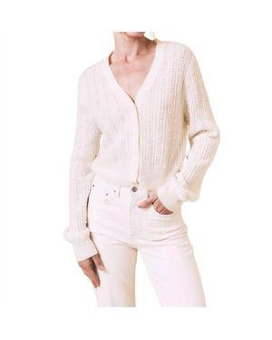 Le Jean Pearl Embellished Cardigan - Pink