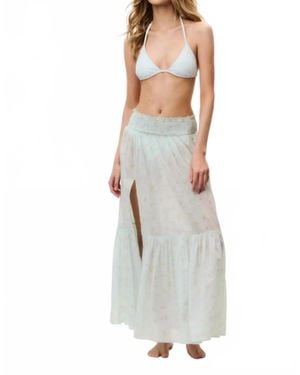 LoveShackFancy Umber Cotton Cover-Up Skirt - White