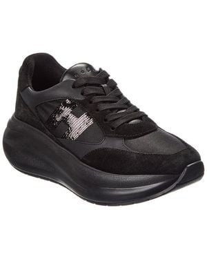 Hogan Maxi I Active Suede Sneaker - Black