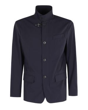 Fay Travel Duty Front-Darts Polyamide Jacket - Blue