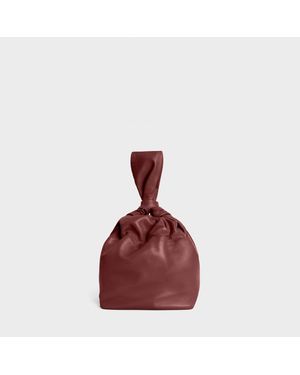 LEMIZ Mariposa Twist Clutch Leather Handbag - Red