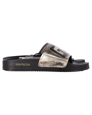Golden Goose Poolstar Slides - Brown