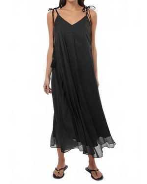 Greylin Laurie Tassel Strap Midi Dress - Black