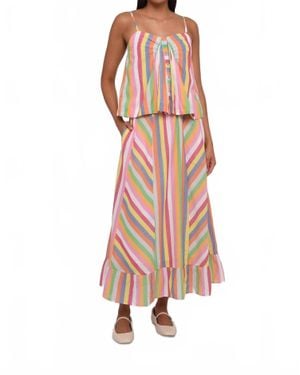 LOVE THE LABEL Pull-On Midi Skirt - Pink