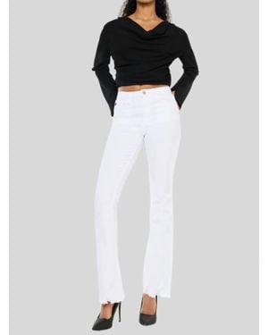 Kancan High Rise Bootcut Jeans - White