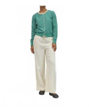 Azalea Ruby Stripe Knit Cardigan - Green