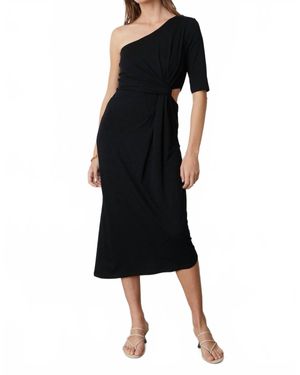 Velvet By Graham & Spencer Cailin Cut Out One Shoulder Dress - Black