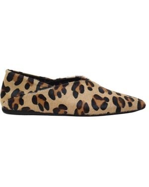 Closed Ballerina Flats - Brown