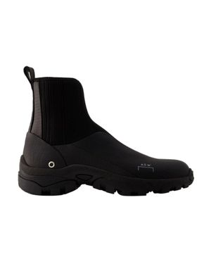 A_COLD_WALL* Neoprene Leather Slip-On Ankle Boots - Black