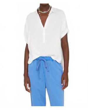 Xirena Cruz V-Neck Henley Top - White