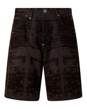 Philipp Plein Formentera Fit Shorts Flock Tie-Dye - Black