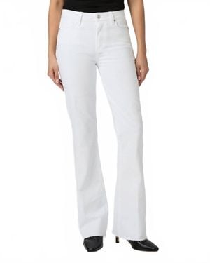 PAIGE High Rise Laurel Canyone Bootcut Jeans - White